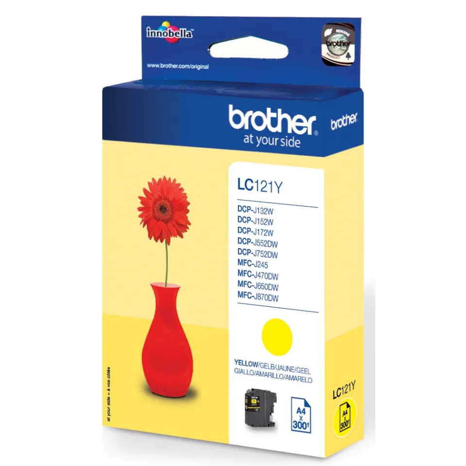 Brother LC-121Y inktcartridge geel, foto 2
