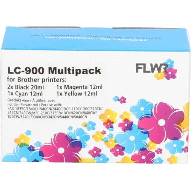 Brother FLWR - Cartridges / Brother LC-900 Multipack / zwart en kleur / Geschikt voor Brother