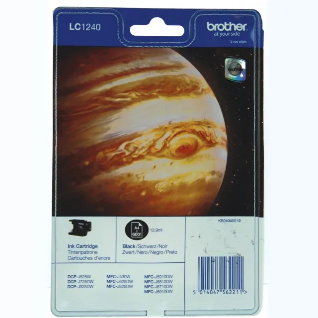 Brother Original Ink Cartridge Brother LC1240BKBP Black Zwart