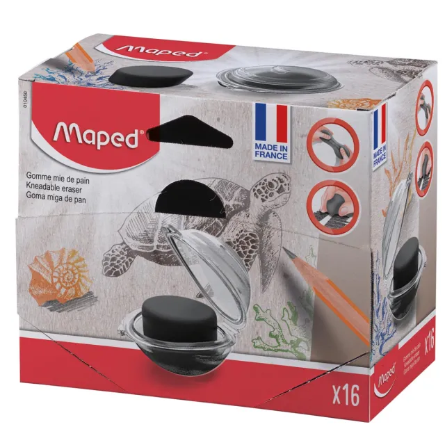 Maped kneedgum, blauwgrijs, doos van 16 stuks