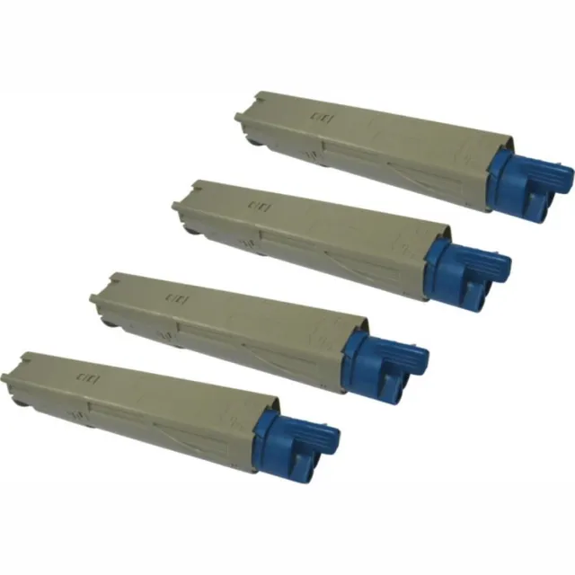 KATRIZ huismerk toner voor OKI 43459321 BK( 2500 pagina's)+ 43459322 M(2000 pagina's) + 43459323 C(2000 pagina's) + 43459324 Y (2000 pagina's) | 4 stuks| Geschikt voor OKI C3520 OKI C3530 OKI MC360 Zwart, Cyaan, Magenta, Geel