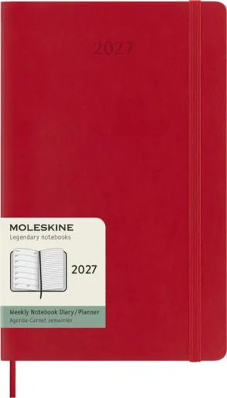 Moleskine Agenda 2027 Moleskine 12M Planner Weekly 7dagen/1pagina large sc scarlet red