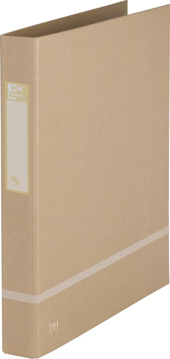 Oxford Touareg ringmap, uit karton, ft A4, 2 D-ringen, rug van 3,5 cm, naturel wit