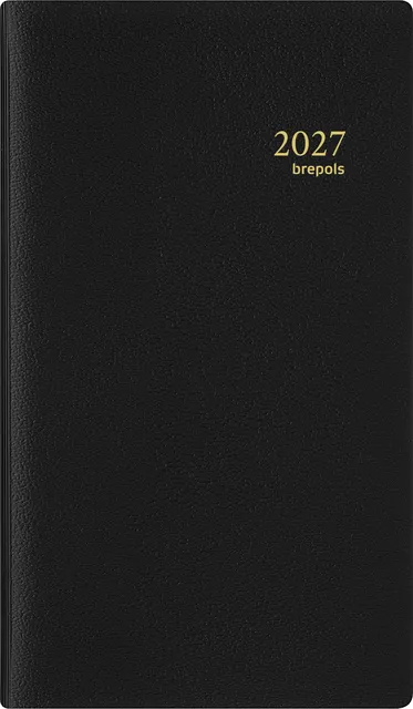 Brepols Agenda 2027 Brepols Breplan Genova 7dagen/1pagina zwart