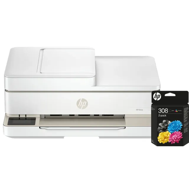 Hp ENVY 6520e + 1 set extra cartridges