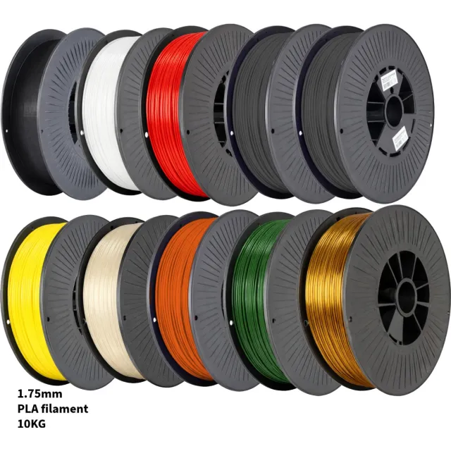 3Dvoordeel.nl PLA+ 10KG Voordeelpakket 3D Printer Filament 1.75 mm - Hoge Kwaliteit en Duurzaam - Compatibel met Creality, Bambu Lab, Esun en Meer - Perfect voor Prototypes, Modellen en Accessoires - Professioneel en Thuisgebruik. Zwart