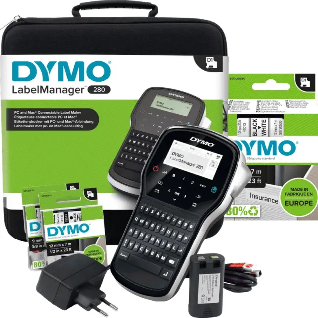 Dymo LabelManager 280 Case Kit Qwerty + 1 extra label