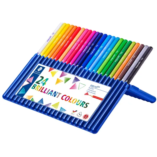 Staedtler Kleurpotloden Staedtler Ergosoft driekantig 24stuks assorti