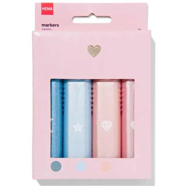 HEMA Markers metallic - 4 stuks