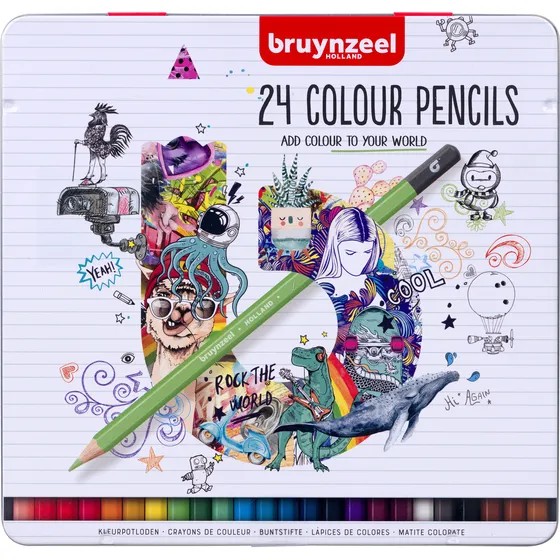 Bruynzeel Kleurpotloden Bruynzeel assorti blik à 24 stuks
