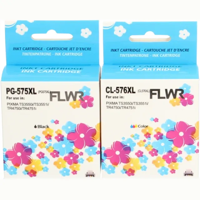 FLWR Canon PG-575XL/CL-576XL Multipack zwart en kleur (Huismerk (remanufactured))