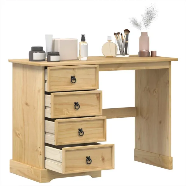 vidaXL Kaptafel Corona 104x47x75 cm massief grenenhout Bruin