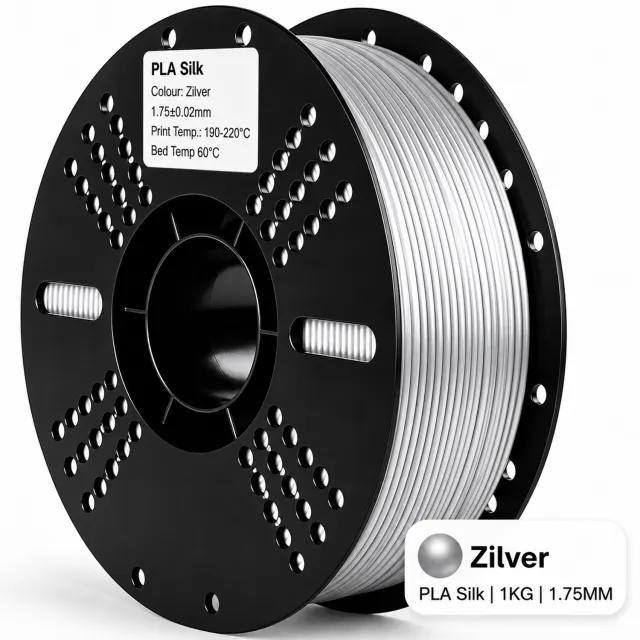 Koppelprint PLA Silk Filament – Zilver – 1.75mm – 1KG – Koppelprint Silk Zilver