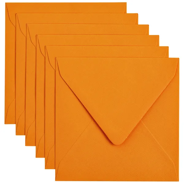 Papicolor Envelop Papicolor 140x140mm oranje pak à 6 stuks