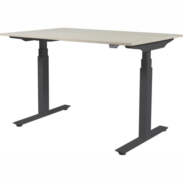 Schaffenburg Zit Sta Bureau - Plus Elektrisch 140x80 eik -zwart frame Zwart (RAL9005)/Lindberg eiken