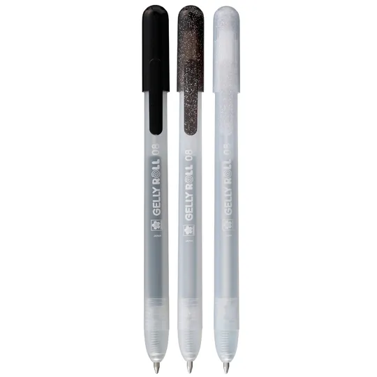 Sakura Gelschrijver Sakura Gelly Roll Special 08 klikfunctie set à 3 zilver