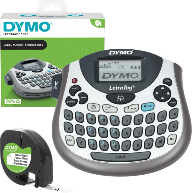 Dymo LetraTag LT-100T Labelprinter Qwerty + tape