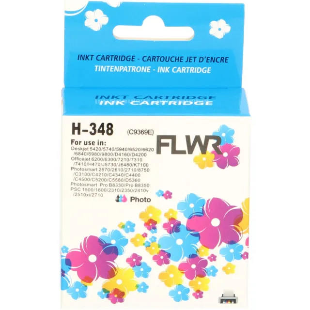 FLWR Cartridges / HP 348 / foto kleur / Geschikt voor HP