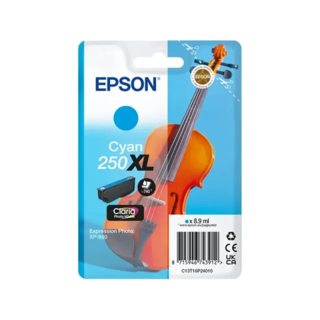 Epson 250XL (C13T16P24010) Inktcartridge Cyaan Hoge capaciteit