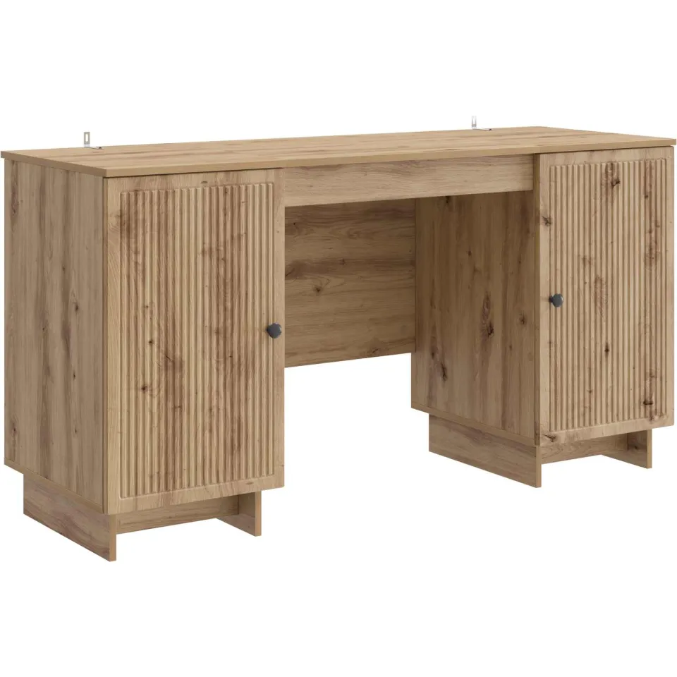 vidaXL Bureau Artisanaal eiken Bewerkt hout 142,5 x 50 x 75 cm Bruin