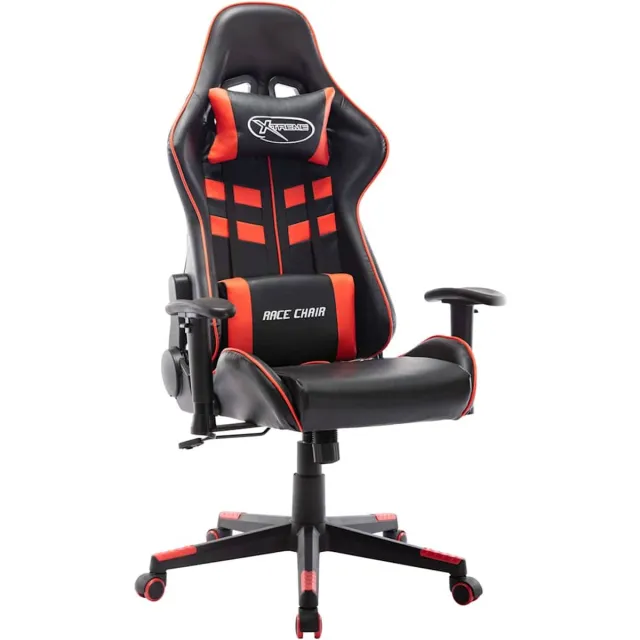 vidaXL Gamestoel - kunstleer - zwart - en - rood zwart en rood