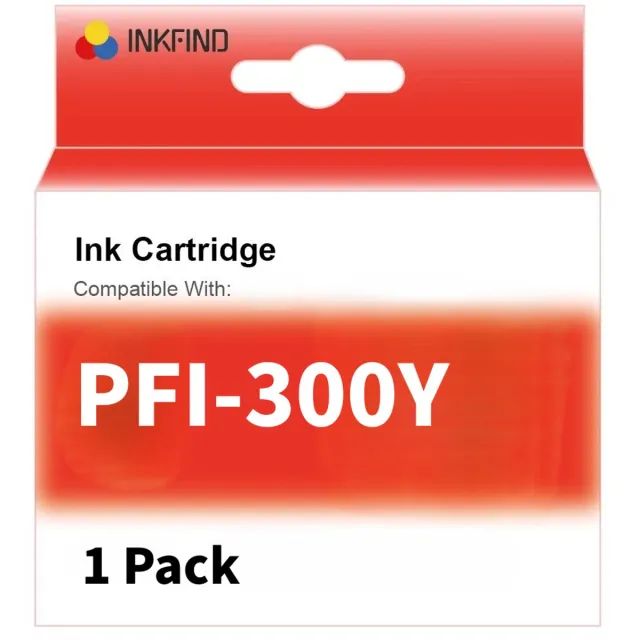 INKFIND PFI-300 Geel Inktcartridge compatibel met Canon PFI-300 - 1-pack Geel*1 Geel x1