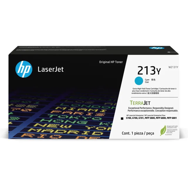 HP Toner 213Y W2131Y Cyan bis zu 12.000 Seiten Cyaan