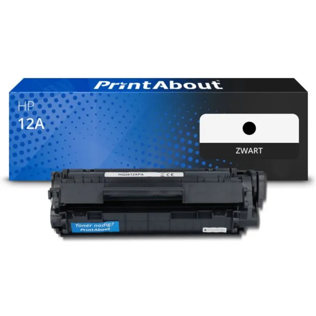PrintAbout Toner Zwart geschikt voor HP 12A (Q2612A) Huismerk