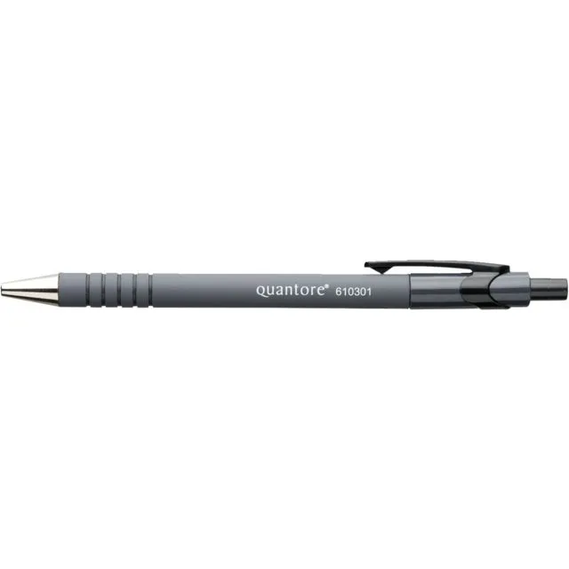 Quantore Balpen Quantore rubbergrip drukknop zwart medium