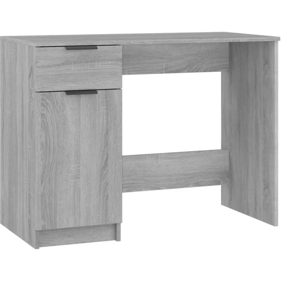 vidaXL Bureau 100x50x75 cm bewerkt hout grijs sonoma eikenkleurig