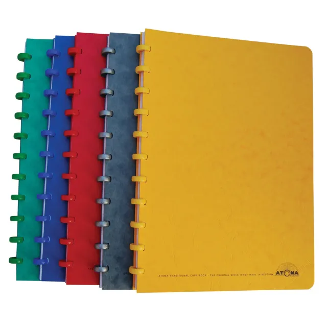 Atoma Classic schrift, ft A4, 100 bladzijden, geruit 5 mm, geassorteerde kleuren blauw