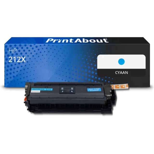 PrintAbout huismerk Toner 212X (W2121X) Cyaan Hoge capaciteit Geschikt voor HP