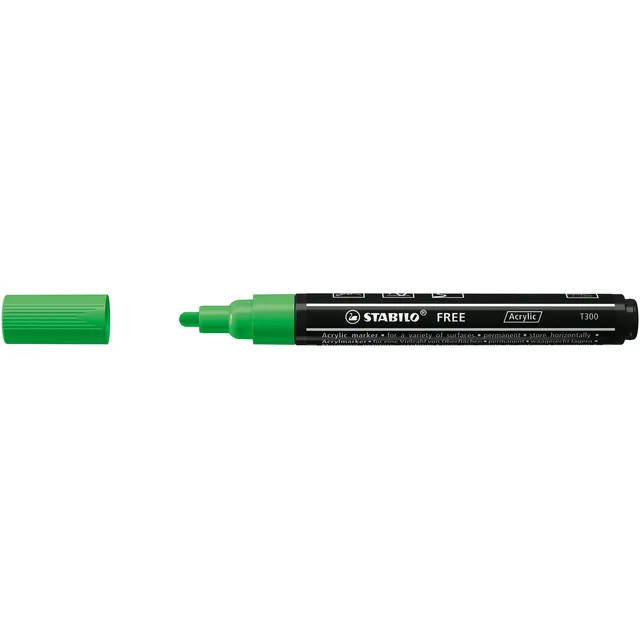 Stabilo Acrylmarker STABILO Free Acrylic T300 bladgroen