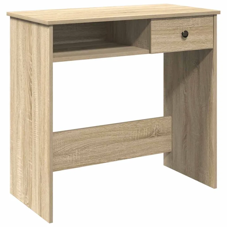 vidaXL Bureau 80x40x75 cm bewerkt hout sonoma eikenkleurig, foto 3