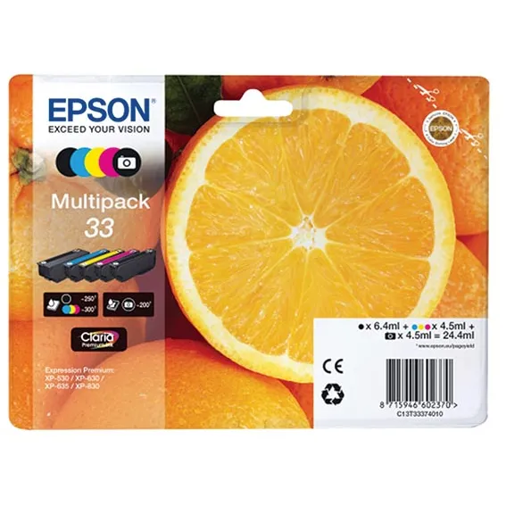 Epson 33, Multipack (Sinaasappel) multi colour, foto 2