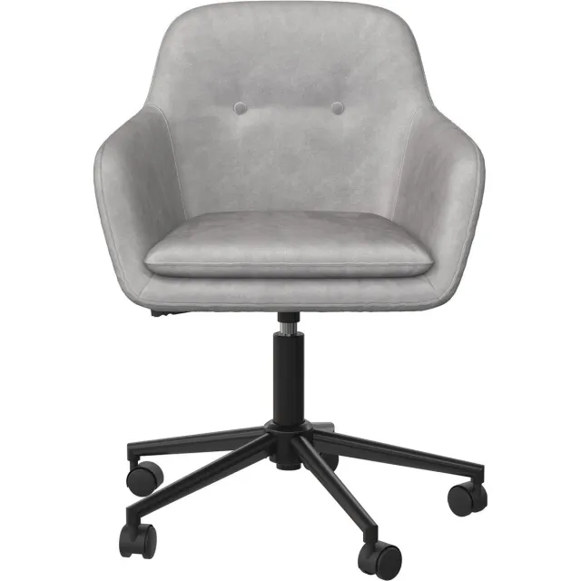 Notio Living Westerleigh-Bureaustoel - Lichtgrijs Fluweel
