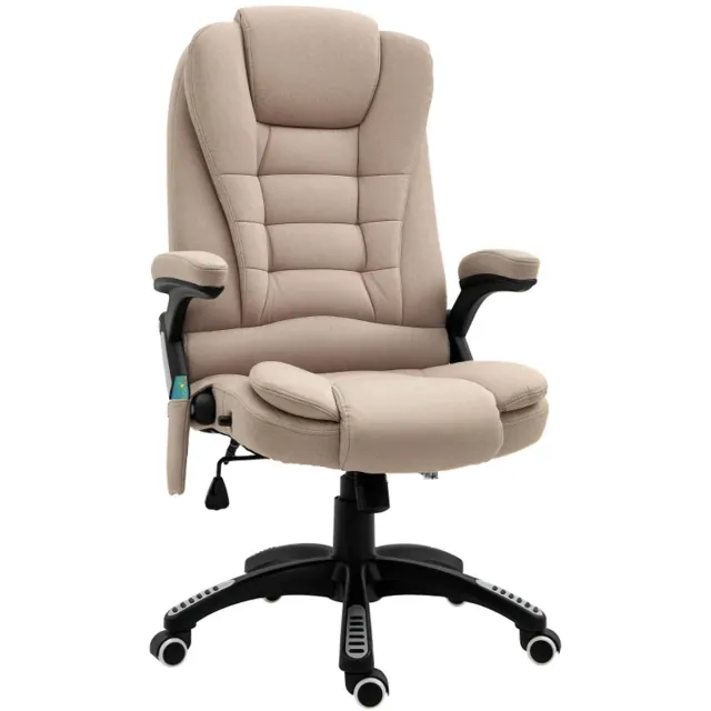 ZYLARO Ergonomische Bureaustoel met Massagefunctie & Verwarming - In Hoogte Verstelbaar - Max. kanteling 130° - 360° Draaibaar - Kantoorstoel - Gamestoel - Volwassenen Stoel - Directiestoel - Computerstoel - Bruin