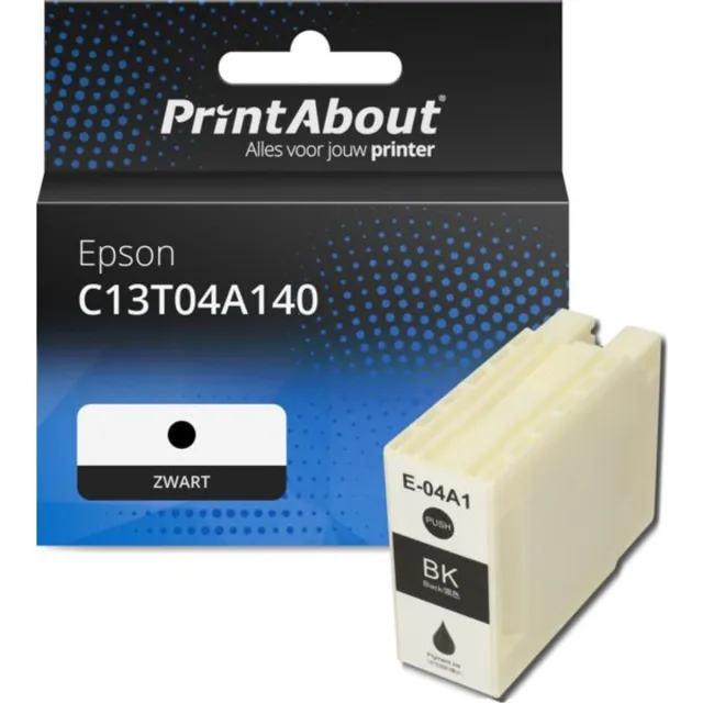 PrintAbout huismerk Inktcartridge C13T04A140 Zwart Extra hoge capaciteit geschikt voor Epson