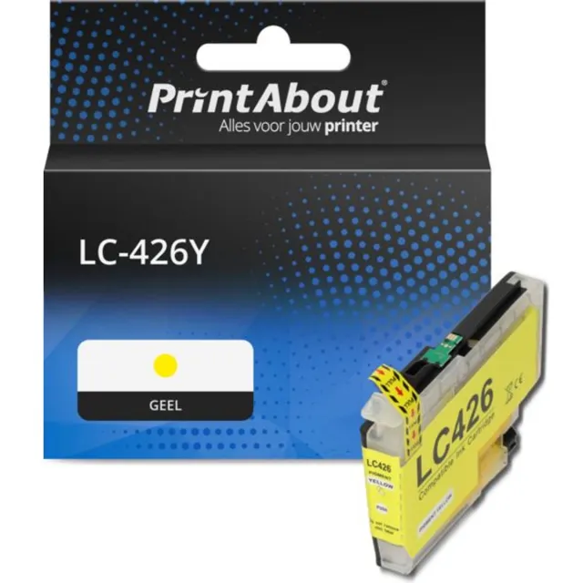 PrintAbout huismerk Inktcartridge LC-426Y Geel geschikt voor Brother