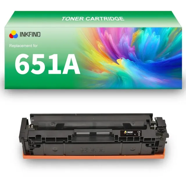 INKFIND 651A (CE340A) Zwart tonercartridge compatibel met HP 651A (CE340A) Zwart - 1-pack Black Zwart x 1