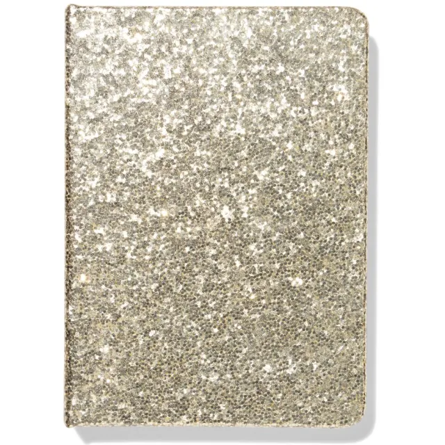 HEMA Notitieboek A6 gelinieerd glitter (goud)