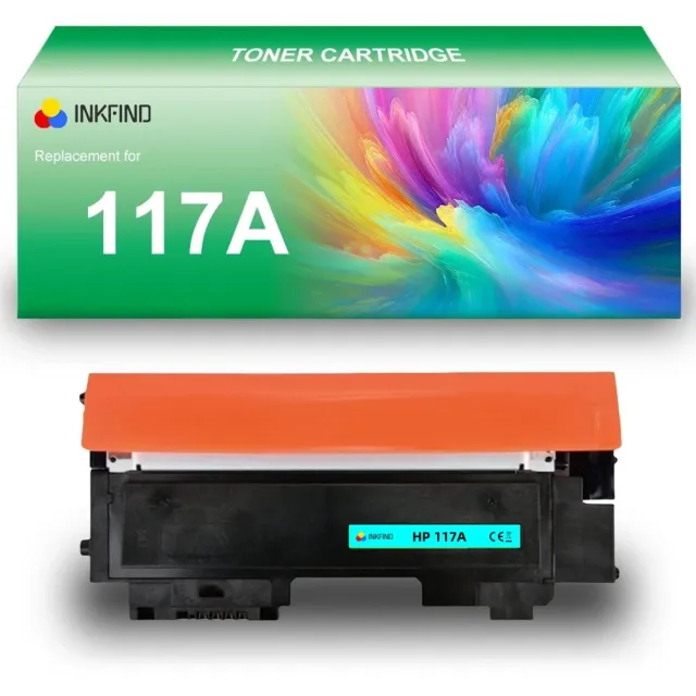 INKFIND 117A (W2071A) Cyaan tonercartridge compatibel met HP 117A (W2071A) Cyaan - 1-pack Cyaan Cyaan x 1