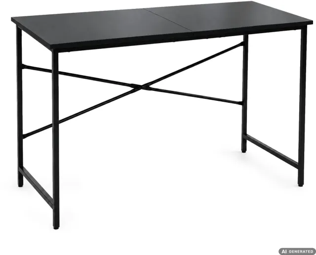 Akord Computerbureau SIMPLE / Zwart / 120 cm / Zwart onderstel, industriële stijl / 120 x 50 x 75 cm
