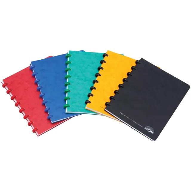 Atoma Classic schrift, ft A5, 100 bladzijden, gelijnd, geassorteerde kleuren blauw