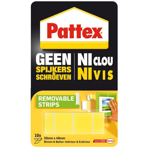 Pattex Supermontagestrip Pattex 2kg verwijderbaar 10 stuks