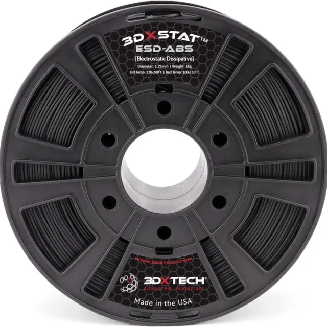 3D Xtech ABS2030750BK0 3DXSTAT Conductive ESD Filament ABS kunststof 2.85 mm 750 g Zwart 1 stuk(s) Kleurloos