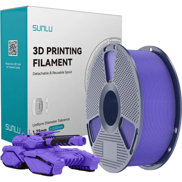 Sunlu 3D-filament PLA+ 1.75mm Lavendel Paars 1kg