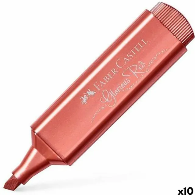 Faber Castell Faber-Castell Textliner 46 markeerstift 1 stuk(s) Metallic rood