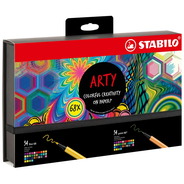 Stabilo Fineliner STABILO point 88 & Pen 68 Arty creative ass luxe box 68st