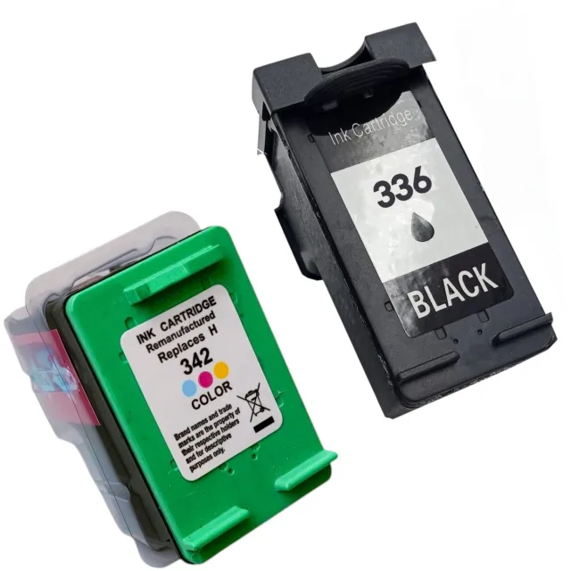 KATRIZ REMAN inkt HP336 Zwart & HP342 Kleur | Geschikt voor HP DeskJet D4160/HP OfficeJet 6300/ 6315/HP PSC 1500/ 1507/ 1510/ HP Photosmart 2570/ 2575 / 2575V/ 2575XI/7850/ C3100/ C3108/ C3170/ C3175/ C3180/ C3180S/ C3183/ C3190/ C4190 Zwart, Kleur